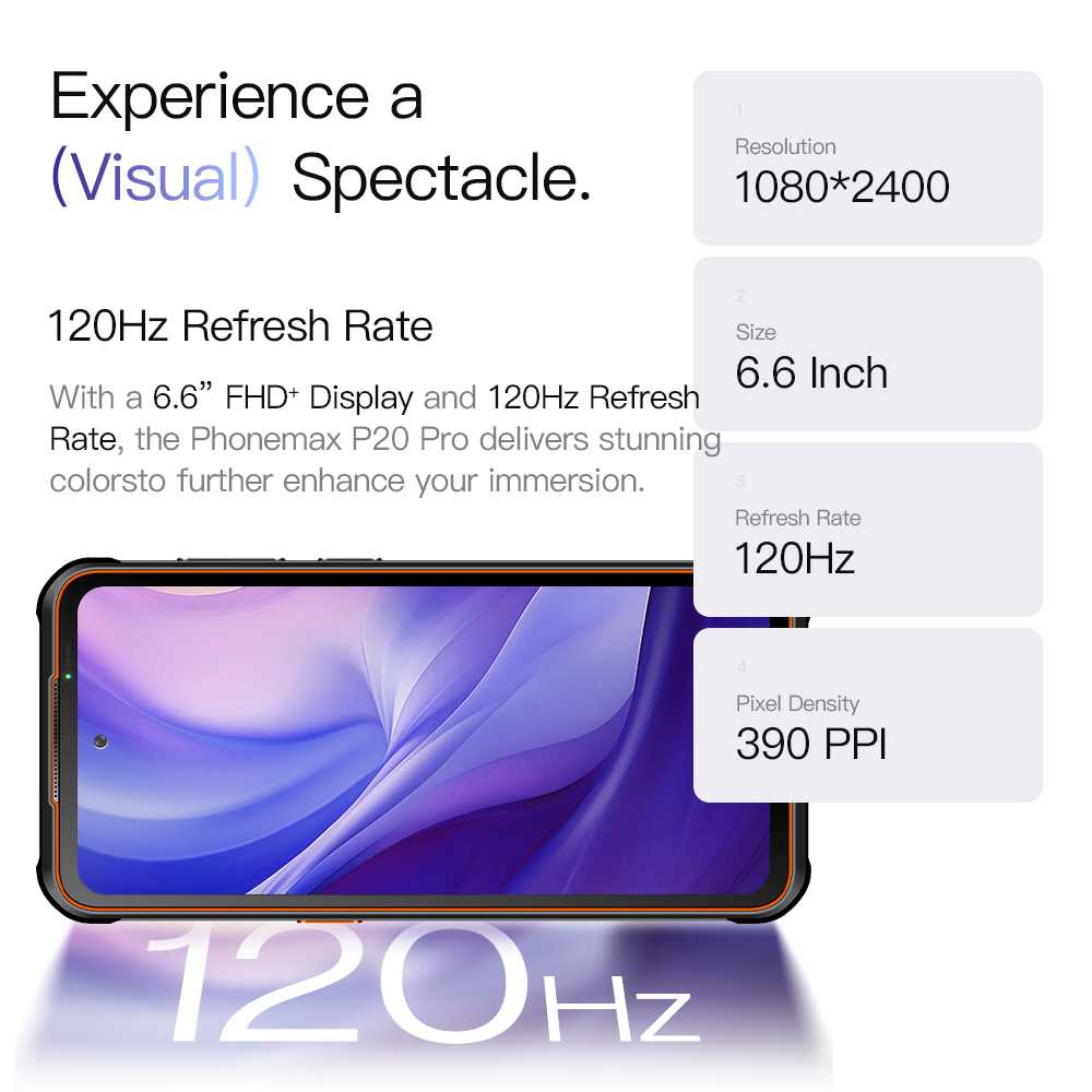 6.6-inch 120Hz Outdoor Screen