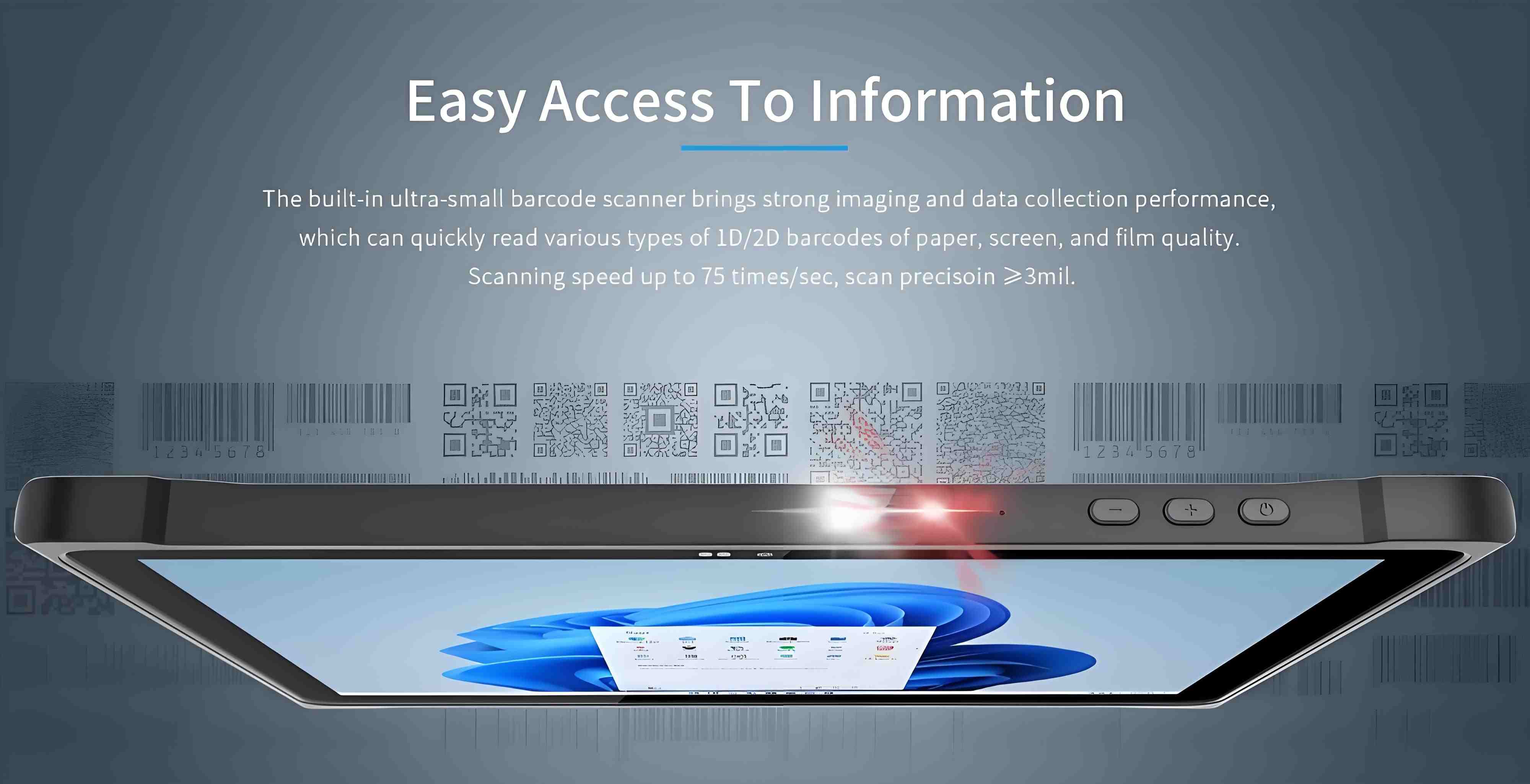 1D 2D Barcode Scanner Tablet