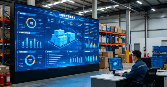 Real-Time Emergency Supply Inventory Visibility Real-time emergency supply inventory visibility showing stock quantity, categories, batches, expiration dates, and movements