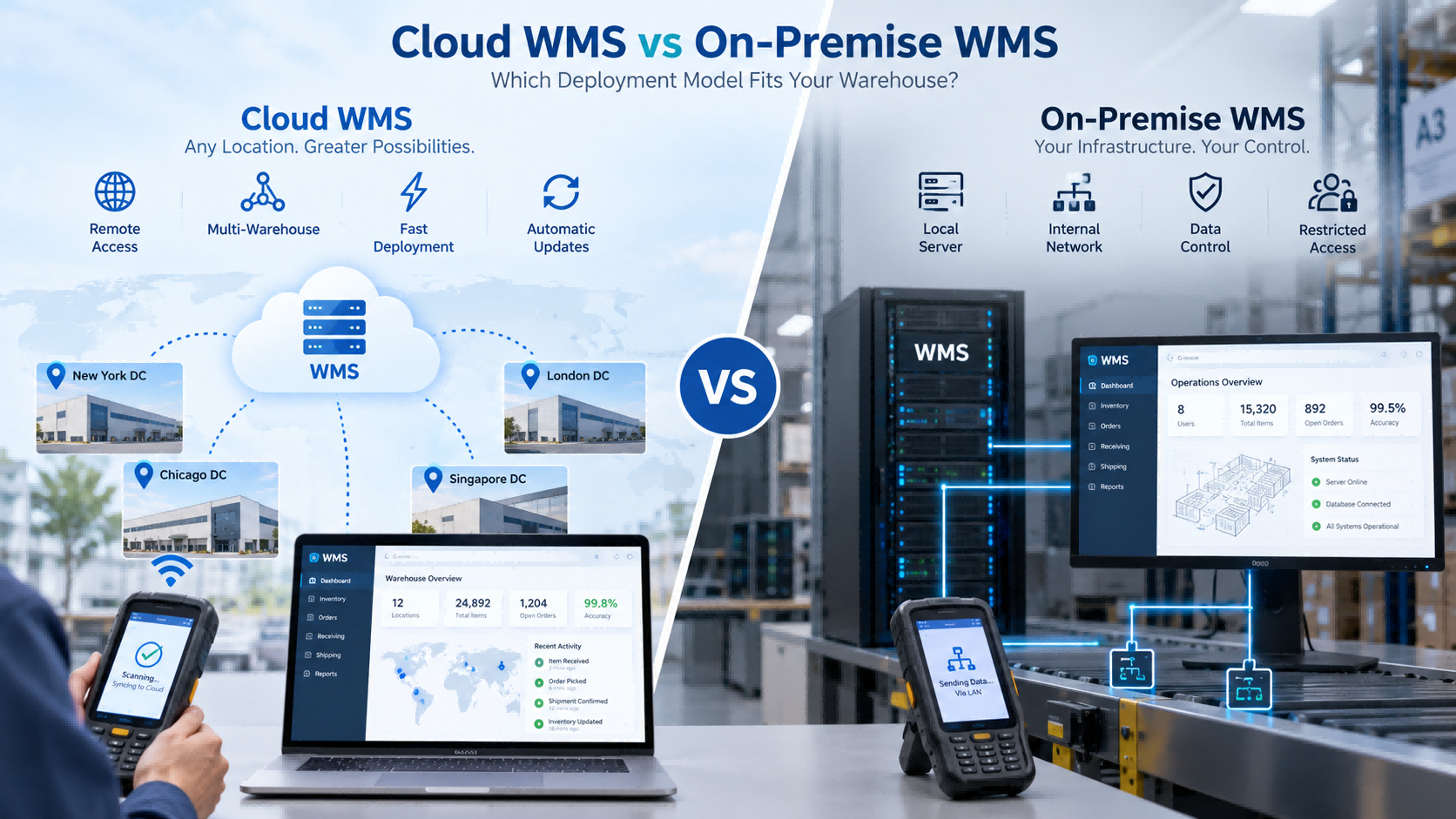 Cloud WMS vs On-Premise WMS: Which Deployment Model Is Right for Your Warehouse? (2026)