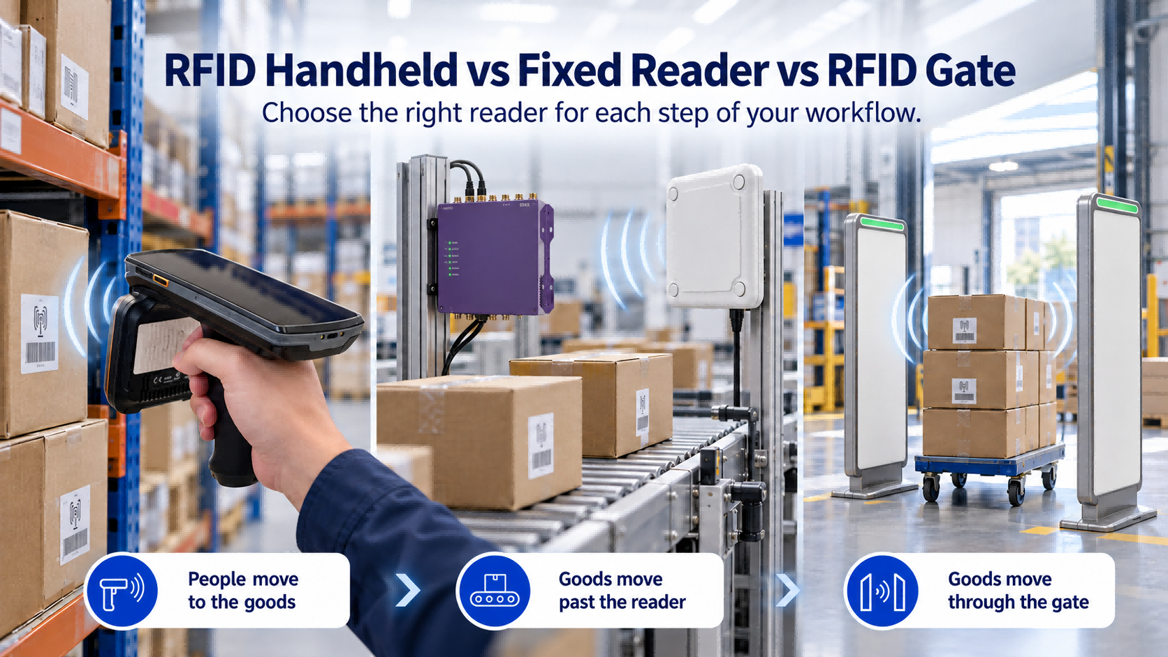 Портативный RFID-считыватель, стационарный считыватель или RFID-ворота: что вам нужно?